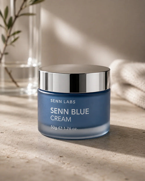 Senn Blue Face Cream jar